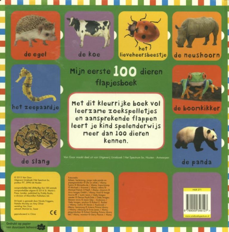 Mijn eerste 100 dieren flapjesboek | 9789000346127