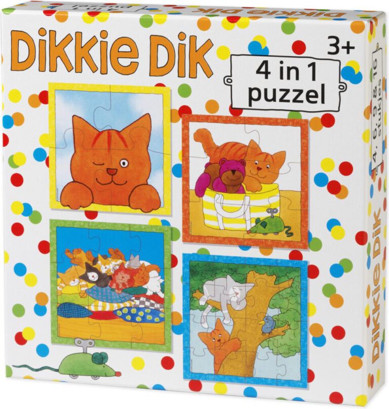 Dikkie Dik 4 in 1 Puzzel | 8716473520168