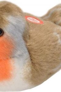 Pluche roodborst met geluid