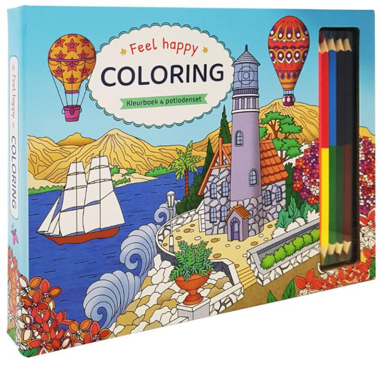 Feel Happy Coloring - Kleurboek & potlodenset | 9789044761917