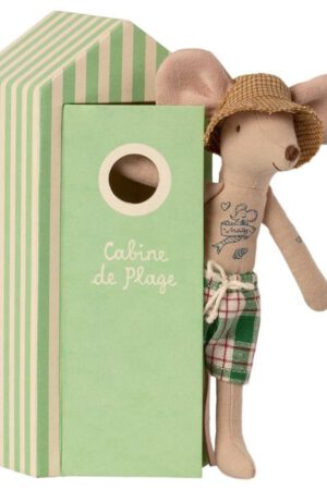 Maileg Vader muis in strandcabine | 5707304110156