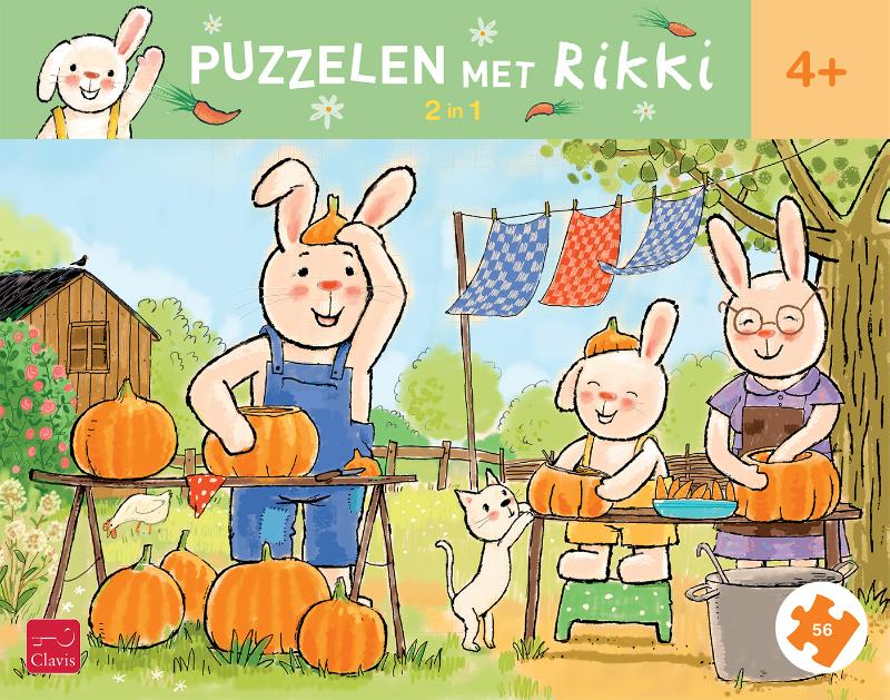 Puzzelen met Rikki. 2-in-1-puzzel Rikki viert feest